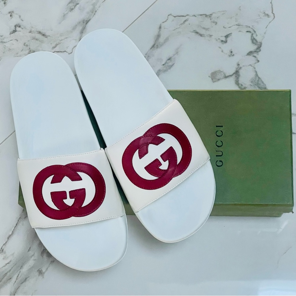 😍Gucci Interlocking GG Logo Slides